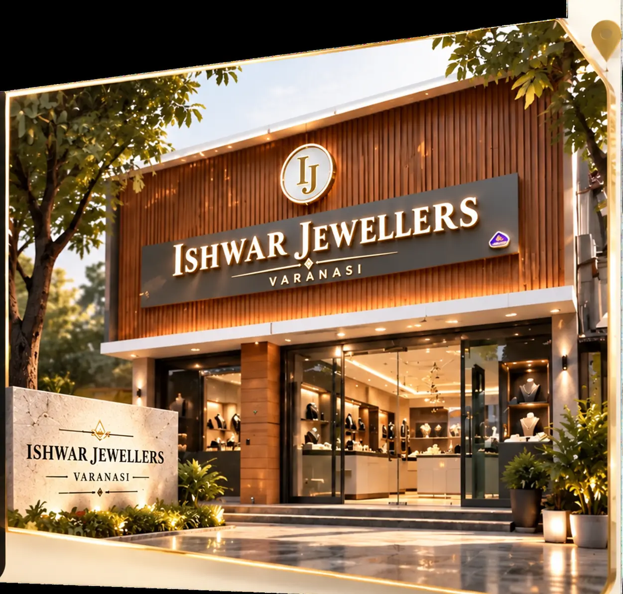 The Ishwar Jewellers storefront in Varanasi